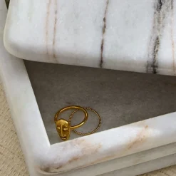 West Elm Modern Marble Rectangle Decorative Box