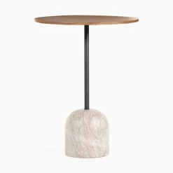 West Elm Modern Marble Round Bar & s (32")