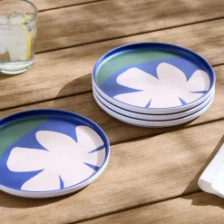 West Elm Modern Melamine Printed Outdoor Salad Plate Sets