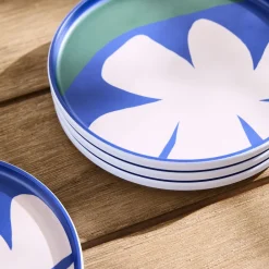 West Elm Modern Melamine Printed Outdoor Salad Plate Sets
