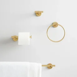 West Elm Modern Overhang Bathroom Hardware - Antique Brass