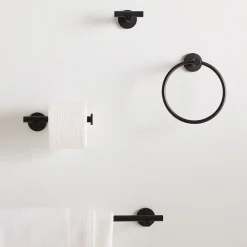 West Elm Modern Overhang Bathroom Hardware – Dark Bronze