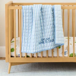 Kids West Elm Modern Stripe Reversible Baby Quilt