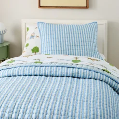 Kids West Elm Modern Stripe Reversible Quilt & Shams