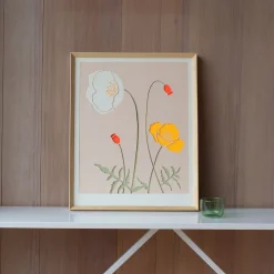 West Elm Molly M Framed Wall Print - Iceland Poppy