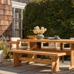 West Elm Monterey Outdoor Teak Dining Bench (66")