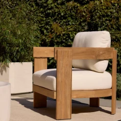 West Elm Monterey Outdoor Teak Lounge Chair
