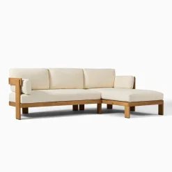 West Elm Monterey Outdoor Teak 2-Piece Chaise Sectional Protective Cover