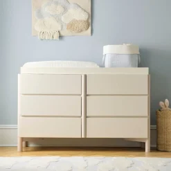 Kids West Elm Moon 6-Drawer Wide Dresser with Removable Topper (54.5")