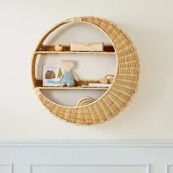 Kids West Elm Moon Rattan Shelf (25")