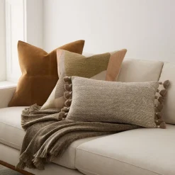 West Elm Mosaic Suede & Throw Set