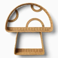 West Elm Mushroom Rattan Shelf (23")
