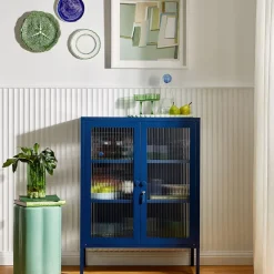 West Elm Mustard Made Mixer Glass Cabinet