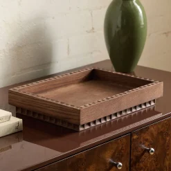 West Elm Nadia Carved Wood Tray
