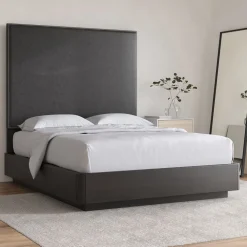 West Elm Nailhead Upholstered Wall Mounted Headboard - Leather