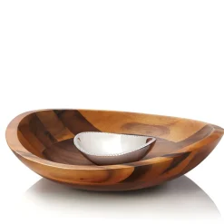 West Elm Nambe Braid Chip & Dip