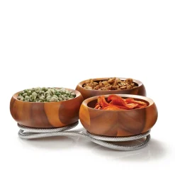 West Elm Nambe Braid Condiment Server