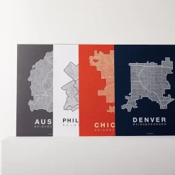 West Elm Native Maps City Prints