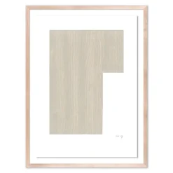 West Elm Negative in Taupe Framed Wall Art by The Holly Collective
