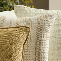 West Elm Neutral Textured Outdoor Pillow Set