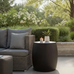 West Elm Newcastle Indoor/Outdoor Pebble End Table (24")