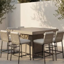 West Elm Newcastle Indoor/Outdoor Square Bar Table (59")