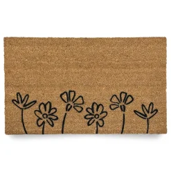 West Elm Nickel Designs Hand-Painted Doormat - Flowers