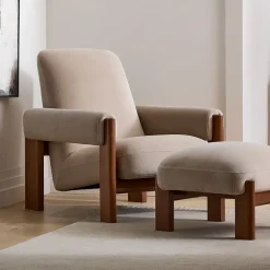 West Elm Nils Chair & Ottoman Set