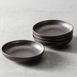 West Elm Nivo Metallic Low Dinner Bowls (Set of 6)