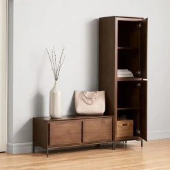 West Elm Nolan Entryway Closed Cabinet & Bench Set