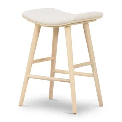 West Elm Oak Wood Saddle Bar & s