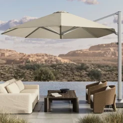 West Elm Octagon Outdoor Cantilever Umbrella