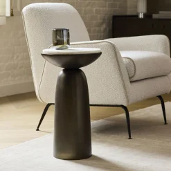 West Elm Olina Marble Drink Table (12")