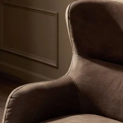 West Elm Opelika Leather Swivel Chair