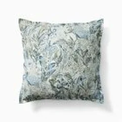 West Elm Open Box: Adie Botanical Euro Sham - Arctic Blue