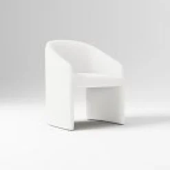 West Elm Open Box: Adler Dining Chair - Performance Washed Canvas White, Sand