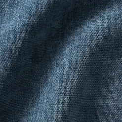 West Elm Open Box: Andes Right-Arm Chair - Performance Distressed Velvet Ink Blue, Blackened Brass