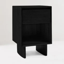West Elm Open Box: Anton Solid Wood Mini Open Nightstand (16") - Black