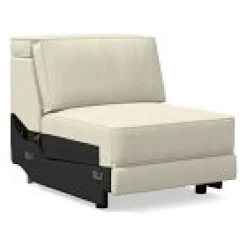 West Elm Open Box: Axel Motion Single w/ Motion - Sierra Leather Snow, Antique Bronze