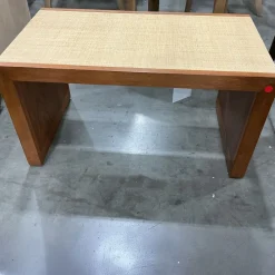 West Elm Open Box: Baldwin Raffia Side Table (28") - Cool Walnut, Raffia