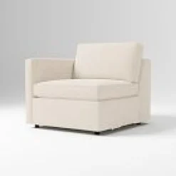 West Elm Open Box: Build Your Own Harris Sectional, Left-Arm Chair - Performance+ Basket Slub Sand