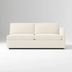 West Elm Open Box: Build Your Own Harris Sectional, Right Arm 2.5 Seater Sofa - Performance+ Basket Slub Alabaster