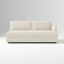 West Elm Open Box: Build Your Own Haven Sectional, Right-Arm 2 Seater Sofa, Bench Cushion - Performance Boucle Oatmeal