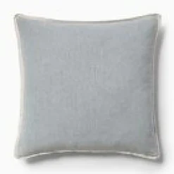 West Elm Open Box: Classic Cotton Velvet Pillow Cover (20" Sq) - Arctic Blue