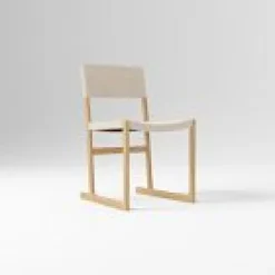 West Elm Open Box: Clyde Dining Chair - Performance Distressed Velvet Sand, Blonde