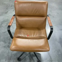 West Elm Open Box: Cooper Mid-Century Office Chair - Saddle Leather Nut, Dark Bronze