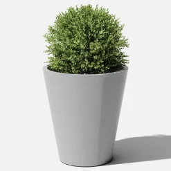 West Elm Open Box: Curve Grooved Planter (30") - Gray