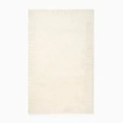 West Elm Open Box: Dot Border Rug, 5' x 8' - Antique White