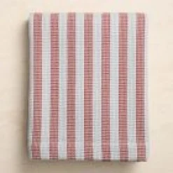 West Elm Open Box: Emma Chamberlain Stripe Waffle Towel, Bath Towel - Blue/Red