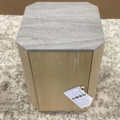 West Elm Open Box: Essex Cerused Marble Nightstand (18") - Cove